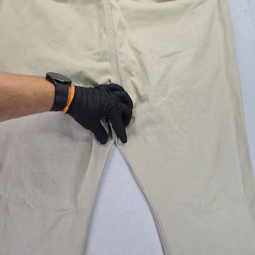 VTG Abercrombie Fitch Pants Officer Chino Men 34x30 Khaki Drawstring Preppy Y2k - Picture 11 of 16